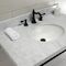 Fauceture KVPB3622M80 36" Console Sink with Brass Legs (8-Inch, 3 Hole), Marble White/Matte Black KVPB3622M80 - alternate 2